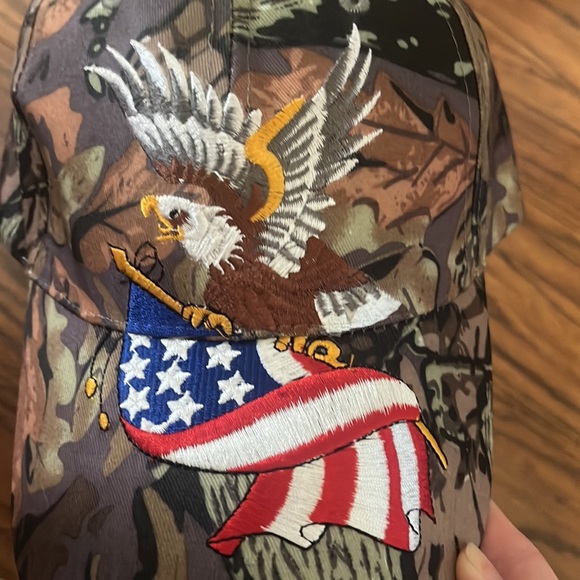 American flag and eagle camouflage baseball hat cap - Picture 13 of 13